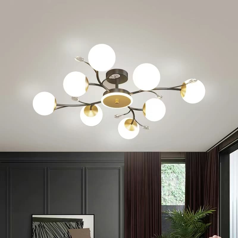 Designer 8-Head Nordic Ceiling Light for Dining Room and Living Room. - View 1