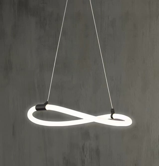 Modern Infinity LED Chandelier | Nordic Loop Pendant Light Design. - View 1