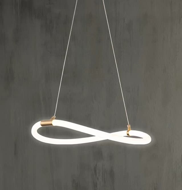 Designer Infinity Loop LED Ceiling Light – Scandinavian Minimalist Chandelier. - View 1