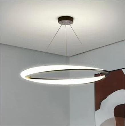Luxury Nordic Black Ring LED Chandelier | Contemporary Ceiling Pendant. - View 1