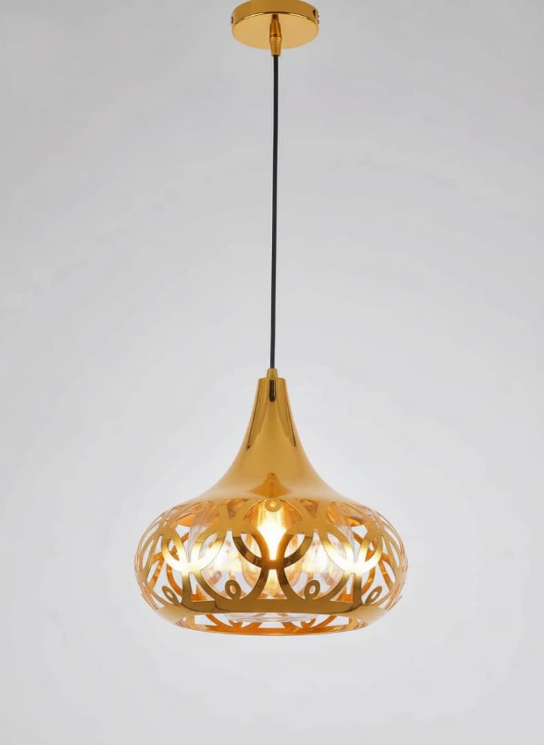Elegant Gold Pendant Light for Bedroom and Kitchen. - View 1