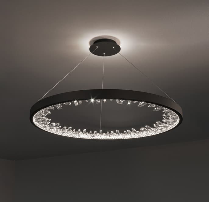 Elegant Black Nordic Ring Chandelier for Bedroom and Living Room. - View 1
