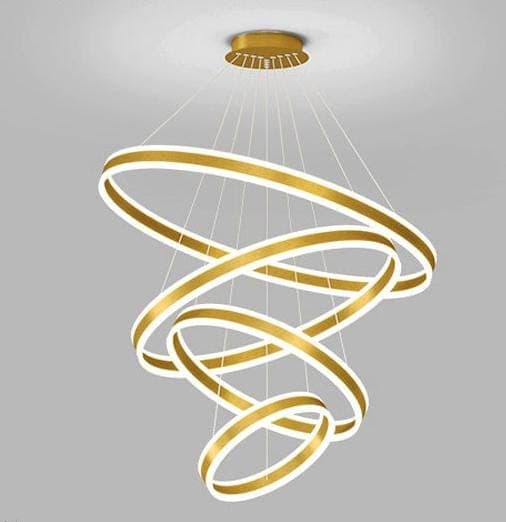 Stylish Multi Ring LED Ceiling Chandelier – Contemporary Home Lighting. - View 1