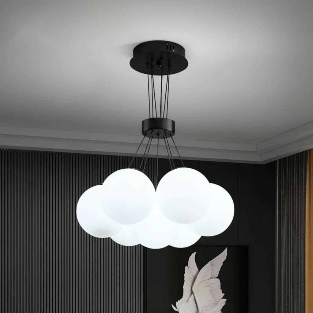 Nordic Glass Globe Chandelier for Dining Room – Modern Scandinavian Lighting. - View 1