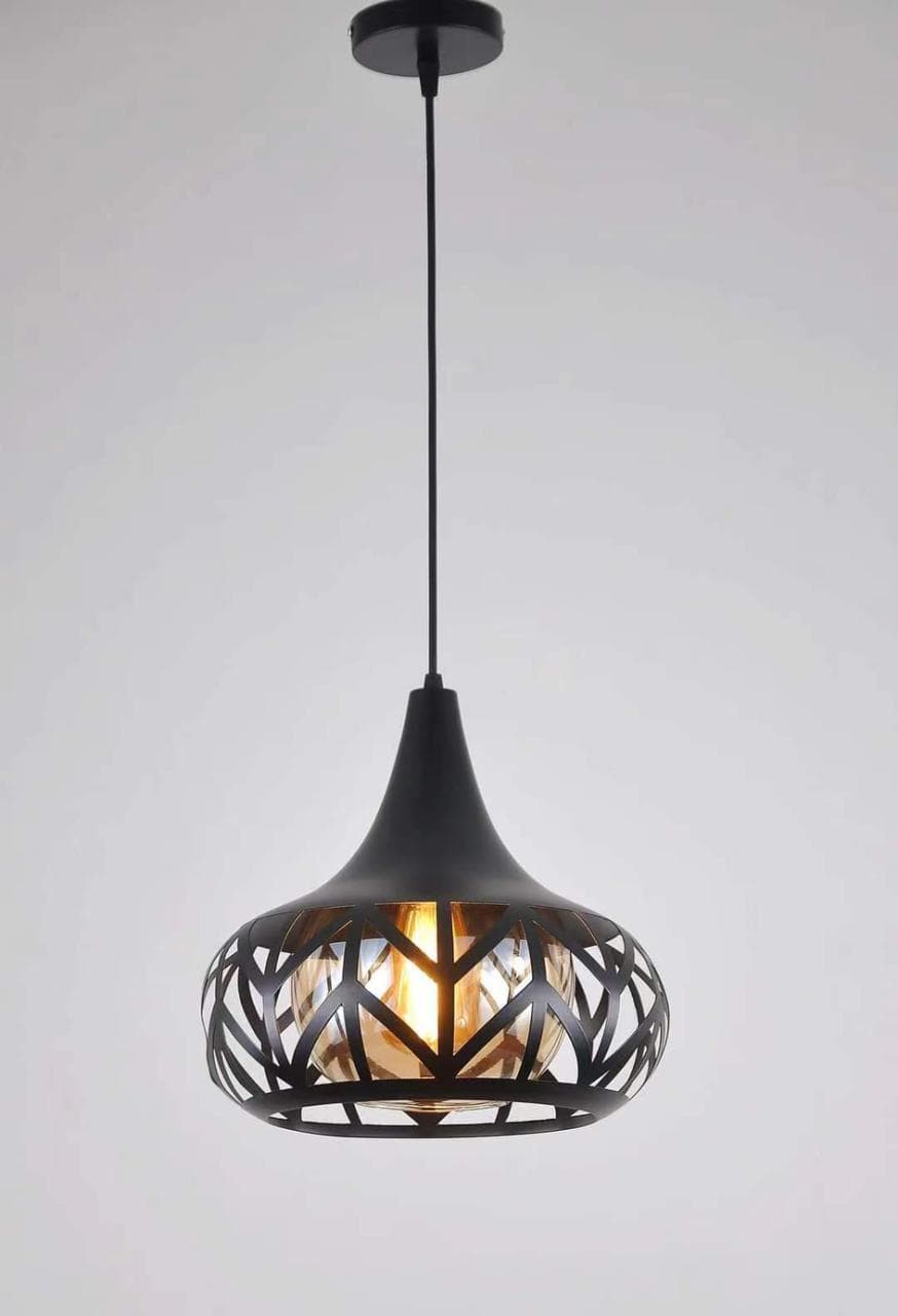 Artistic Industrial Pendant Light – Rustic Rope Cage Hanging Lamp. - View 1