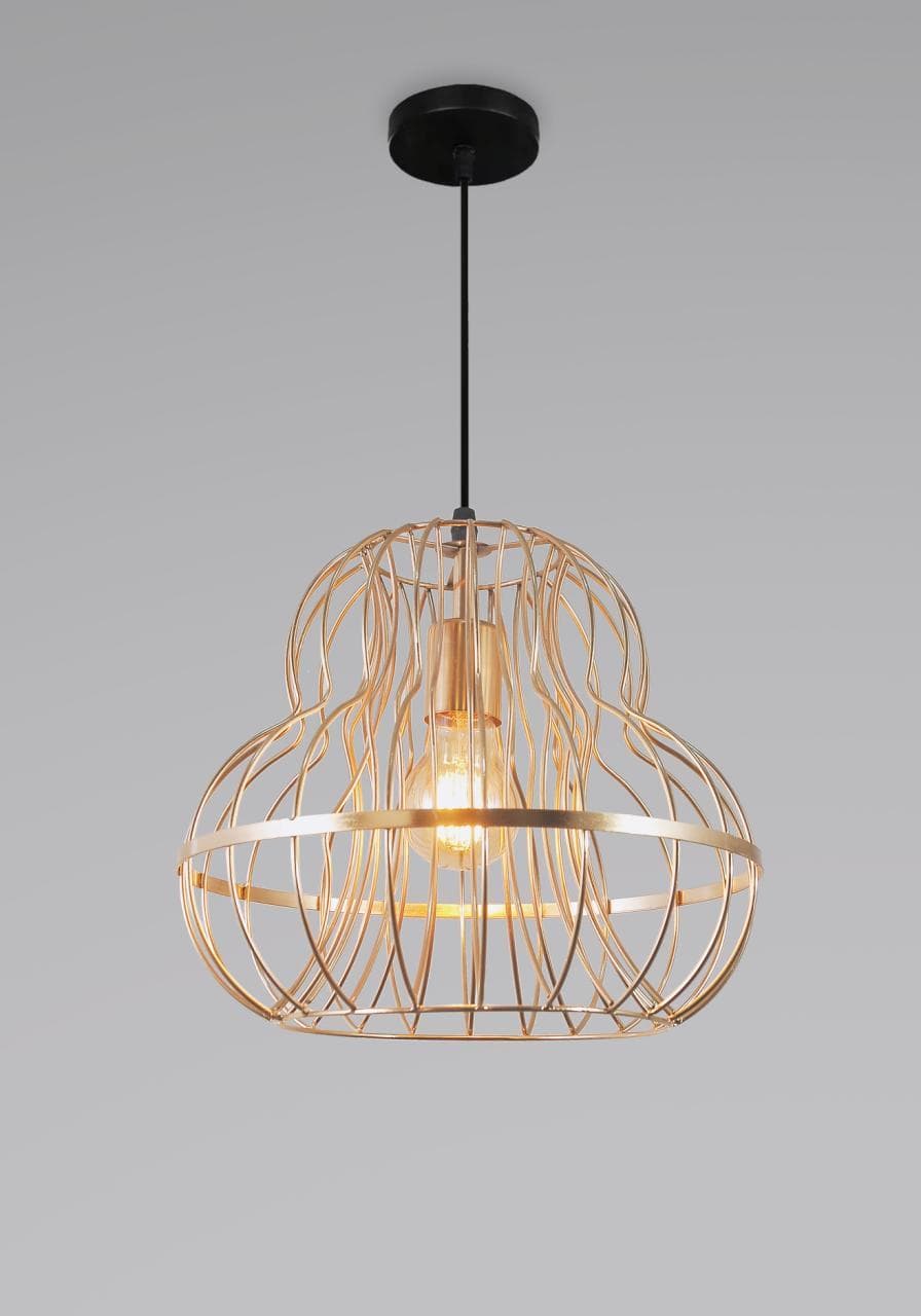 Stylish Gold Ceiling Pendant for Bedroom Lighting. - View 1