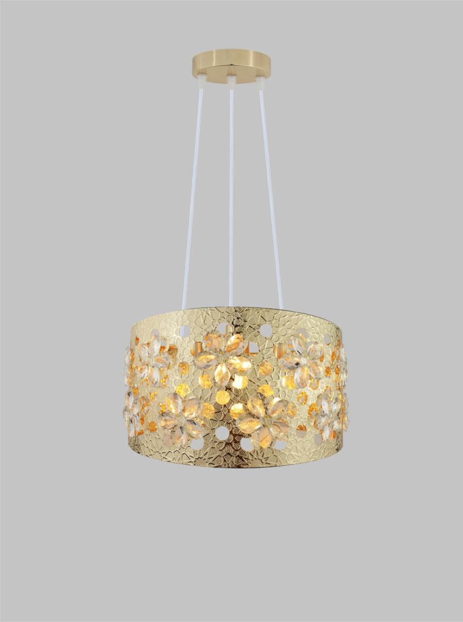 Floral Crystal Chandelier – Luxury Drop Light for Dining Room & Living Spaces. - View 1