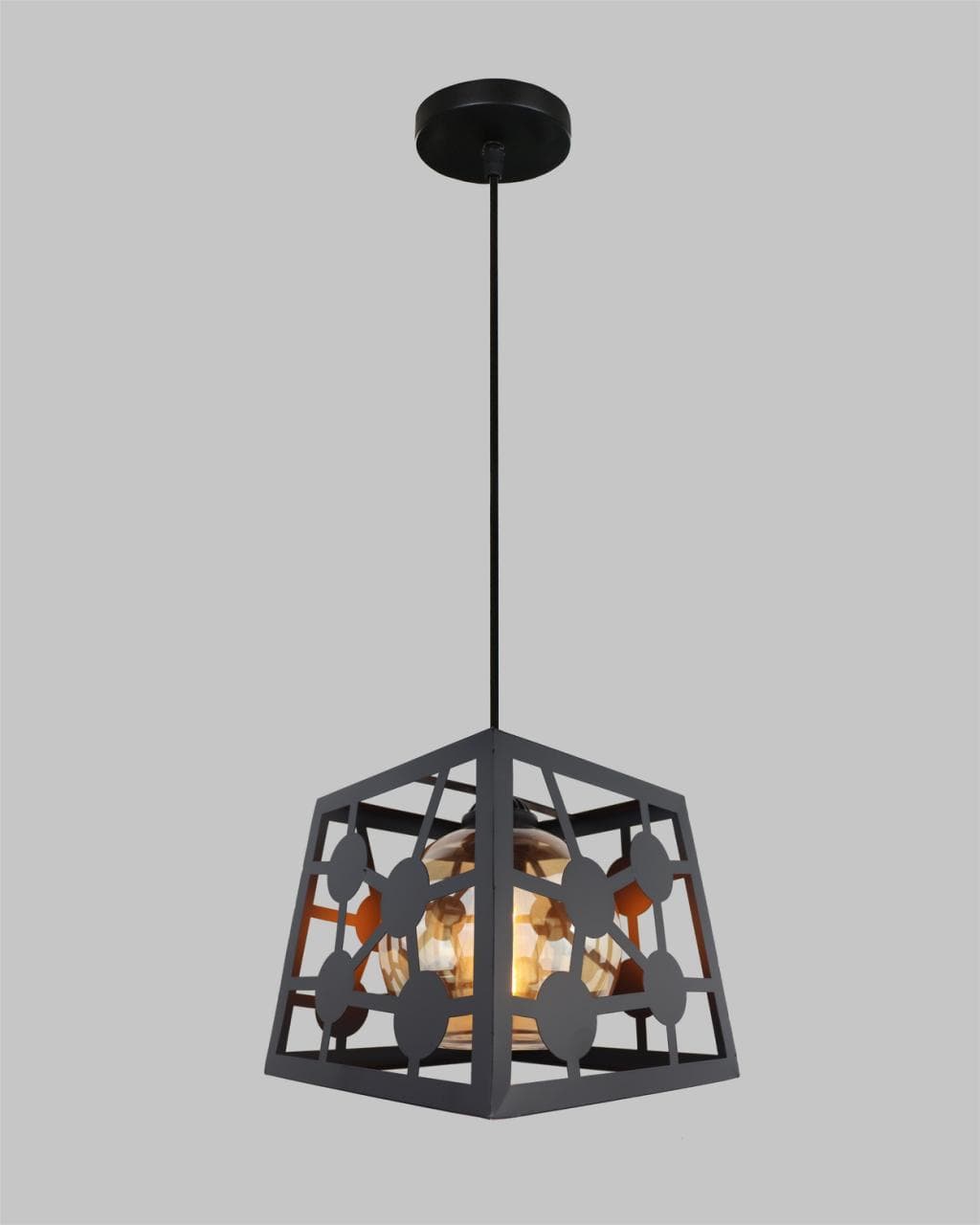 Premium Modern Cage Drop Light – Stylish Gold Pendant for Interiors. - View 1