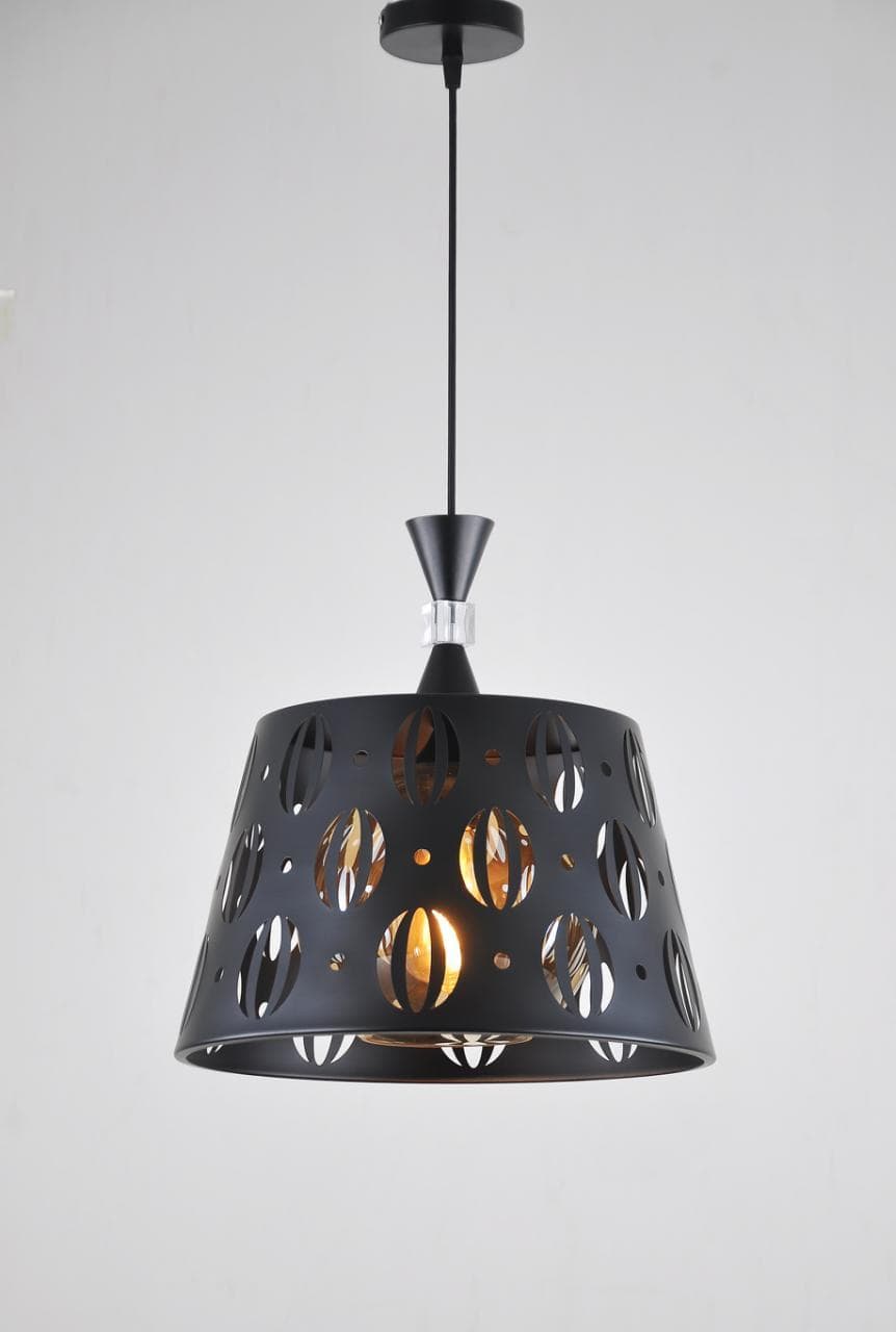 Cut-Out Metal Pendant Light – Modern Industrial Droplight for Dining & Kitchen. - View 1