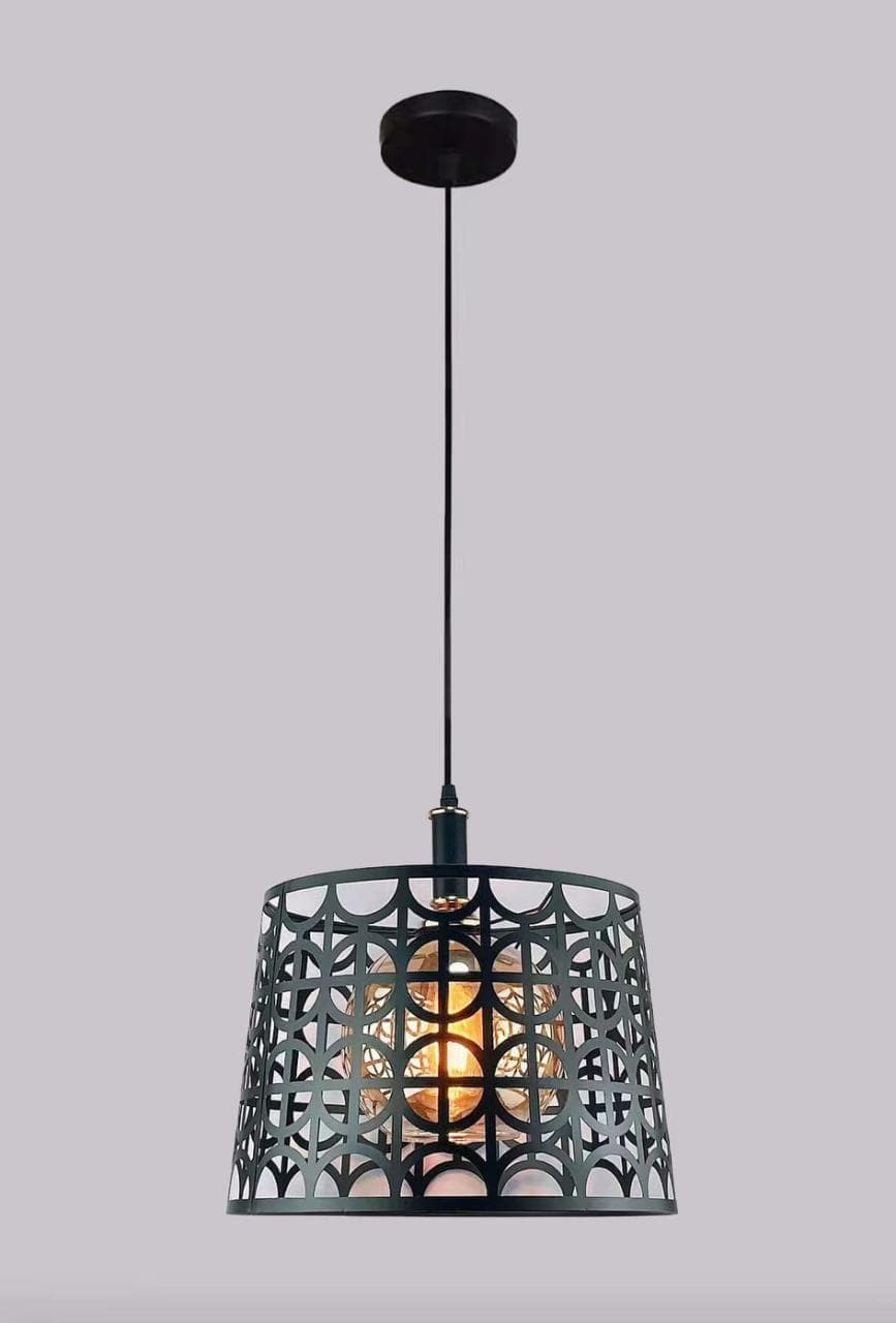 Urban Industrial Pendant Lighting – Black Cage Geometric Ceiling Lamps. - View 1