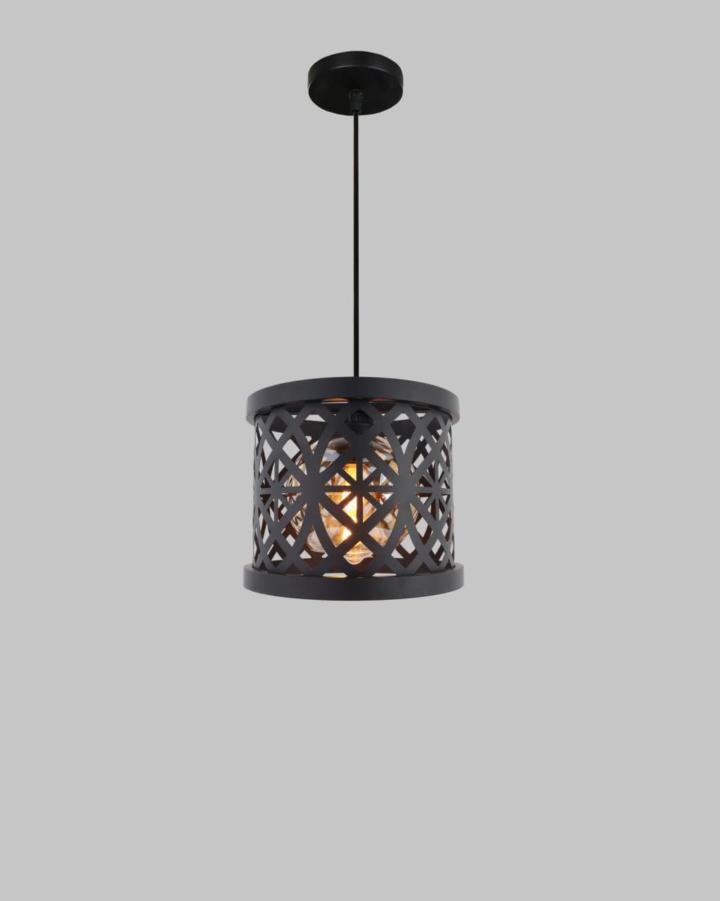 Black Metal Industrial Pendant Drop Lights – Modern Loft Hanging Lamps. - View 1